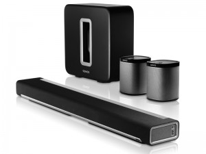 Expand your system by Combining a PLAYBAR and a Sonos SUB for 3.1 home theatre sound.  For the ultimate shaking, crystal clear 5.1 home theatre experience add a PLAY:1 pair to your PLAYBAR and SUB.  All of this without the need for receivers, messy speaker wires or complicated set up.  Movie night will never be the same!